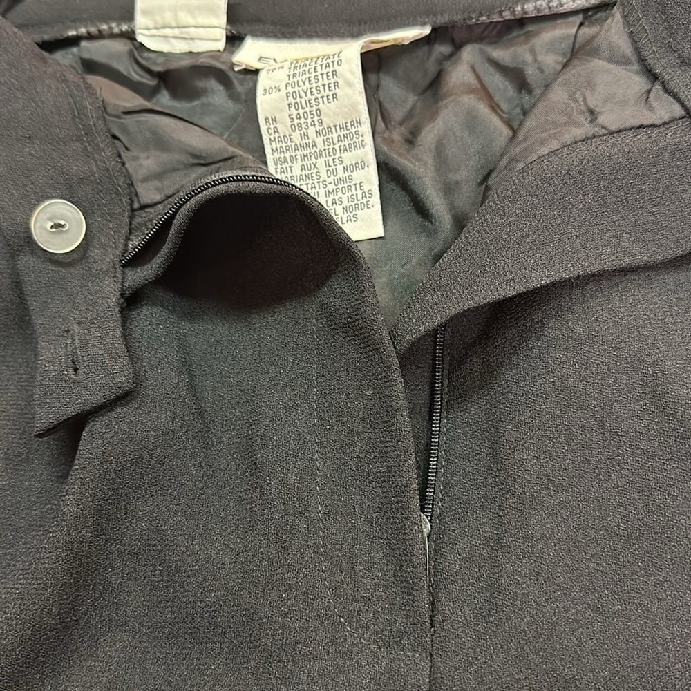 Evan-Picone Best in Black Black Crepe Pleated Front Dress Trousers NWT S4 - Picture 6 of 10